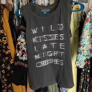 Kendall & Kylie Gray Graphic Tank Top.